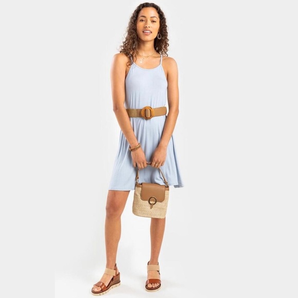 NWT Mauve Lattice Back Mini Swing Dress | Size Medium - Picture 4 of 12